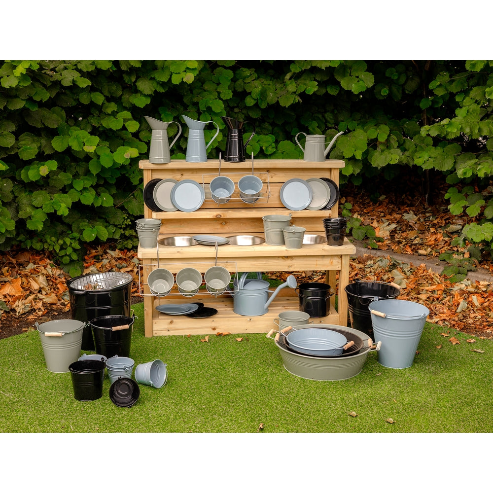 Bucket small, 1.6lt, 6lt Set of 3 Emerald Green