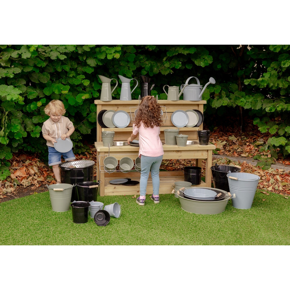 Bucket mini with handle Pack of 2 Green and Black