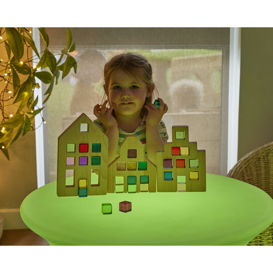 Rainbow Gem Buildings Pack of 36