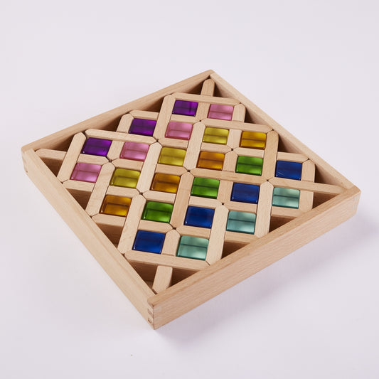 Rainbow Gems & Crosses Pack of 40