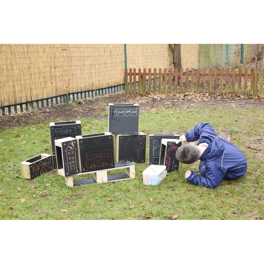 Chalkboard Building Blocks Squares and Rectangles Set of 12