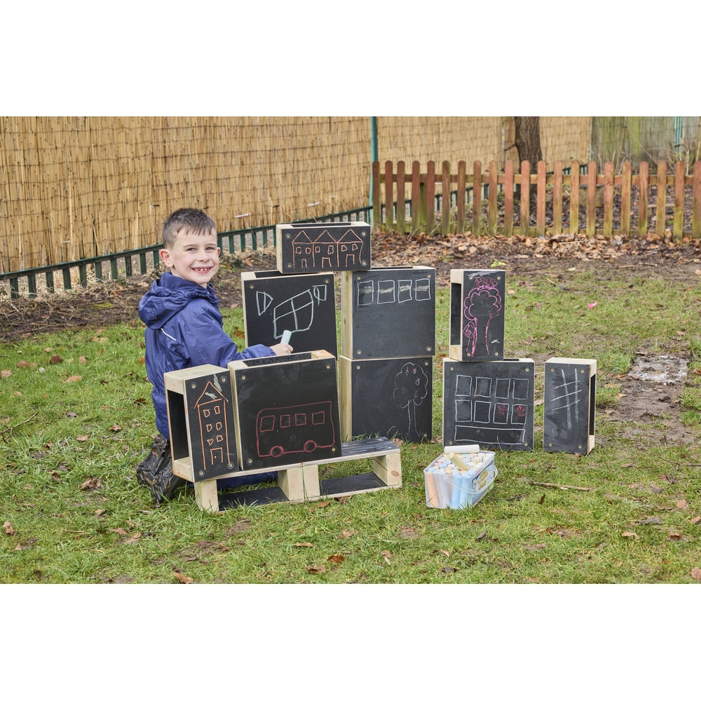 Chalkboard Building Blocks Squares and Rectangles Set of 12