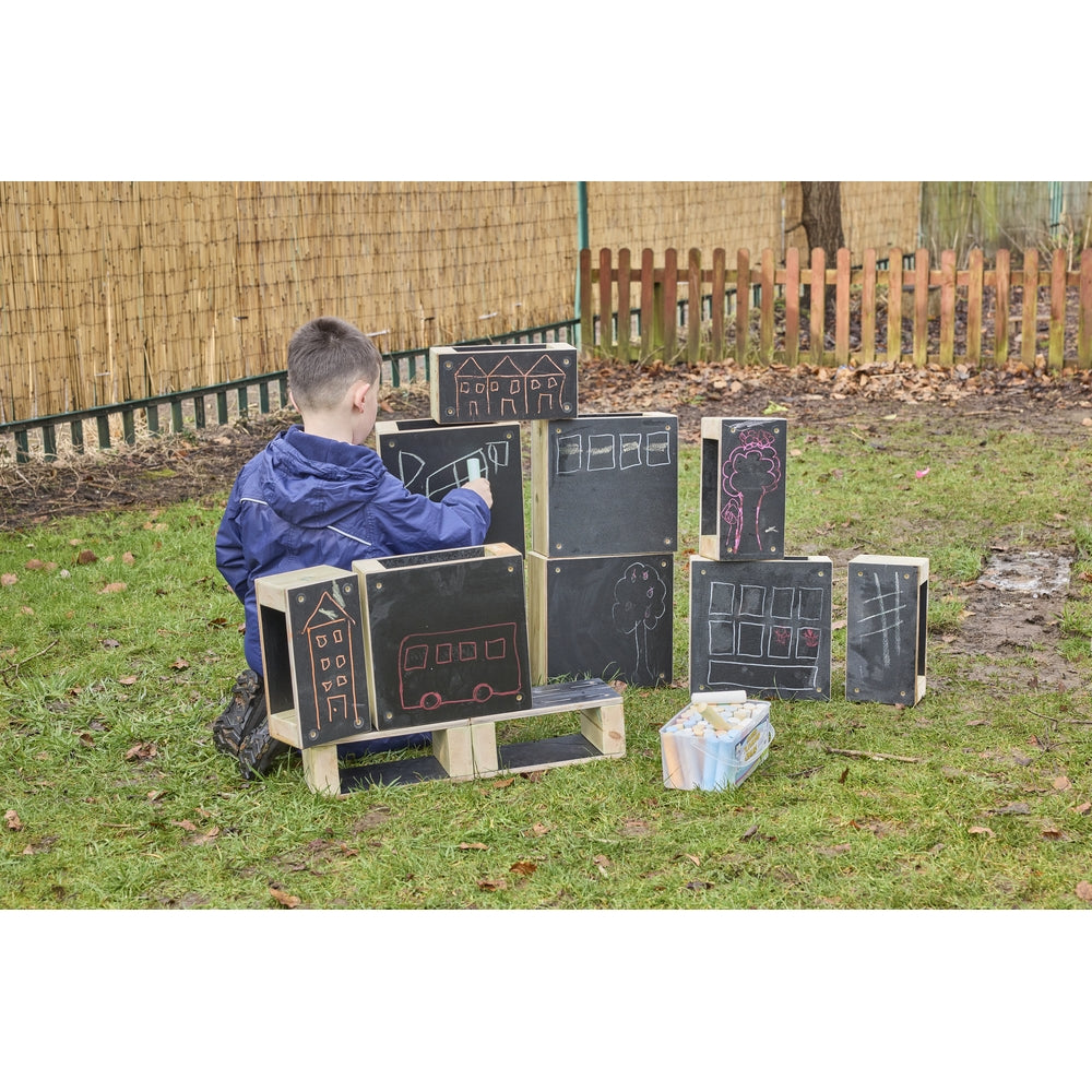 Chalkboard Building Blocks Squares and Rectangles Set of 12