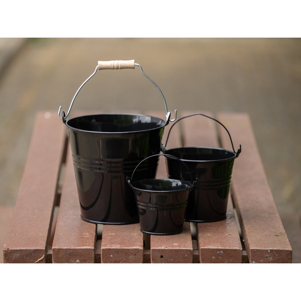 Bucket small, 1.6lt, 6lt Set of 3 Emerald Green