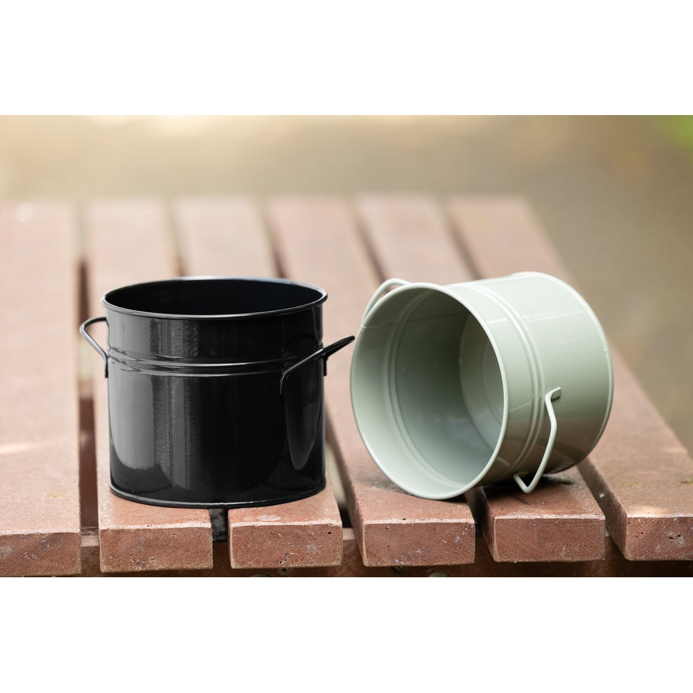 Bucket mini with handle Pack of 2 Green and Black