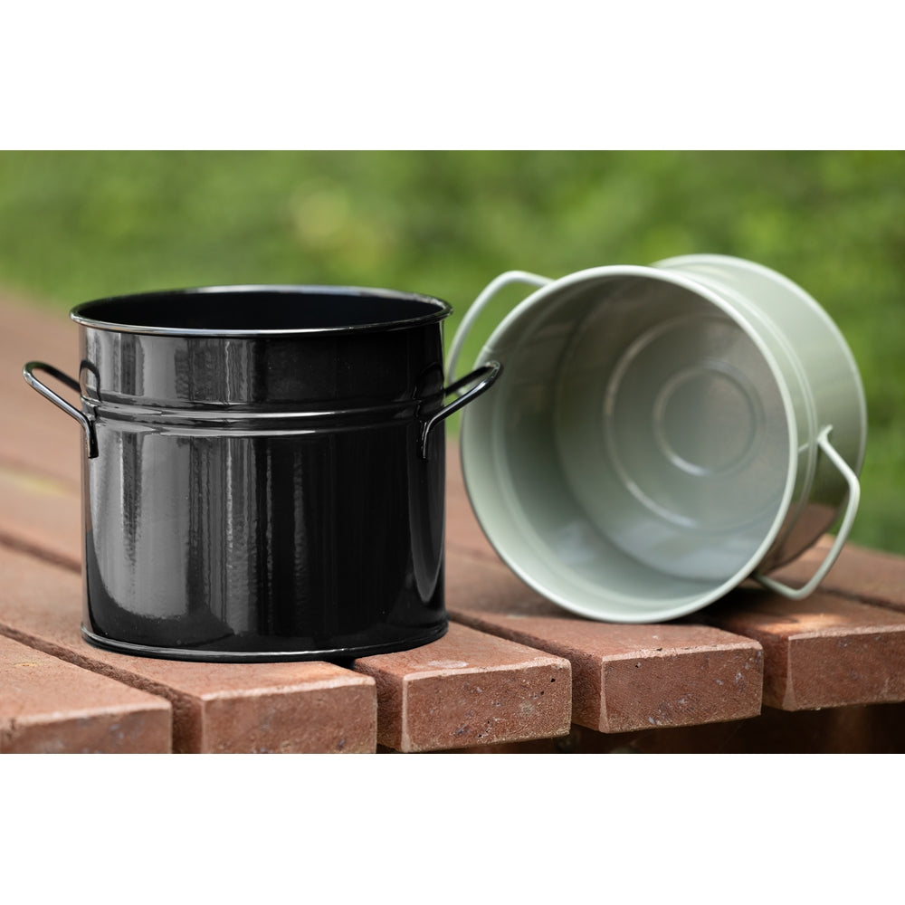 Bucket mini with handle Pack of 2 Green and Black