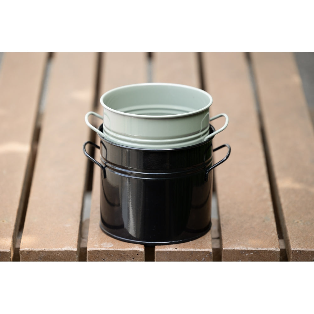 Bucket mini with handle Pack of 2 Green and Black