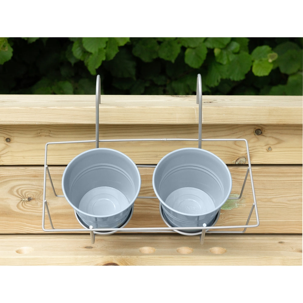 Balcony pot with hanger 2 pots Squirrel Grey