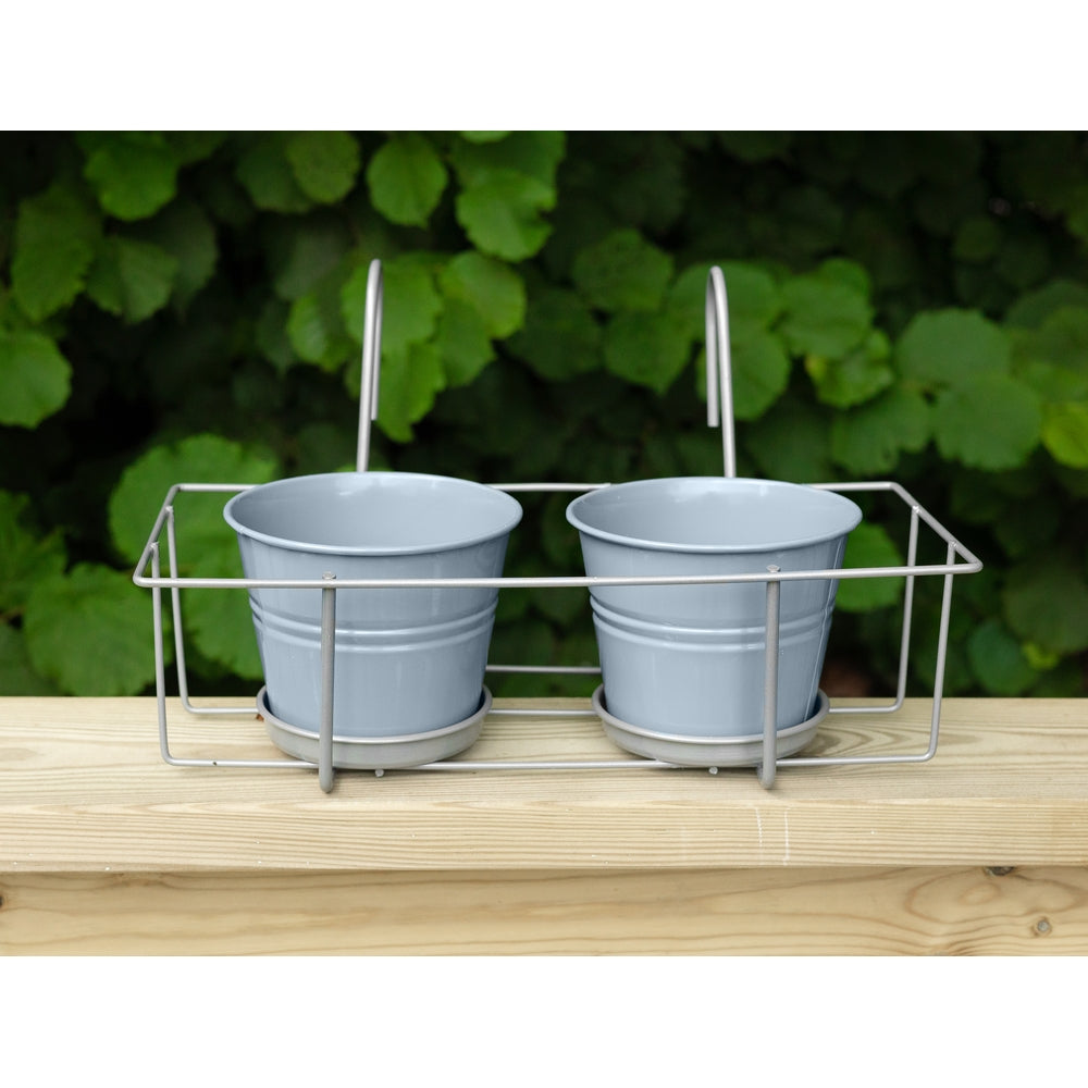 Balcony pot with hanger 2 pots Squirrel Grey