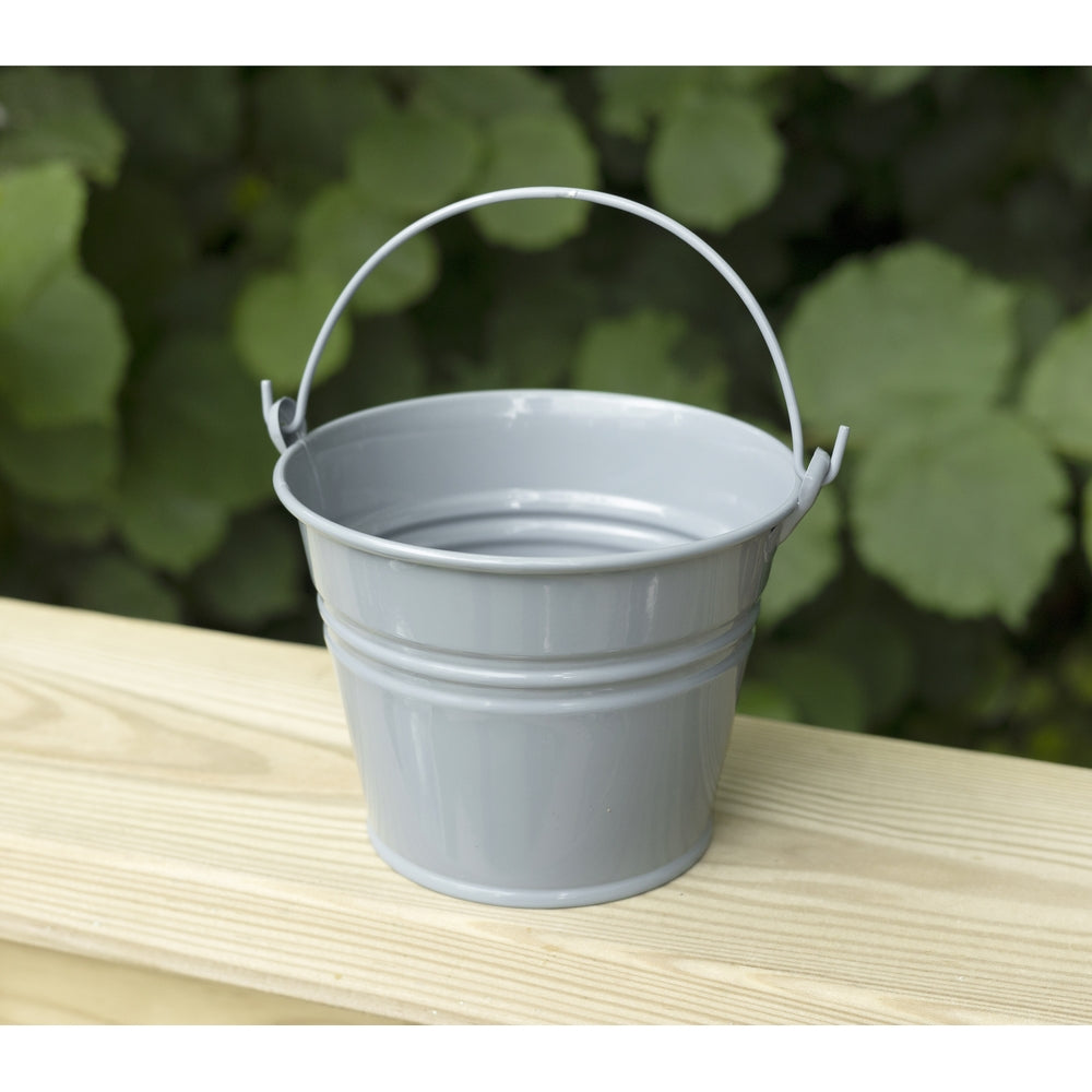 Small Bucket with Metal Handle Squirrel Grey