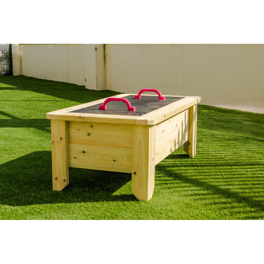 Raised Sandpit with Chalkboard Lid