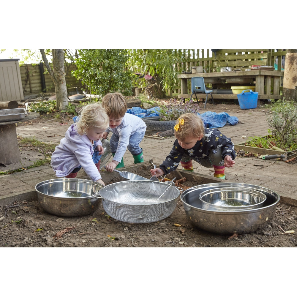 Metal Bowl and Colander Pack of 5