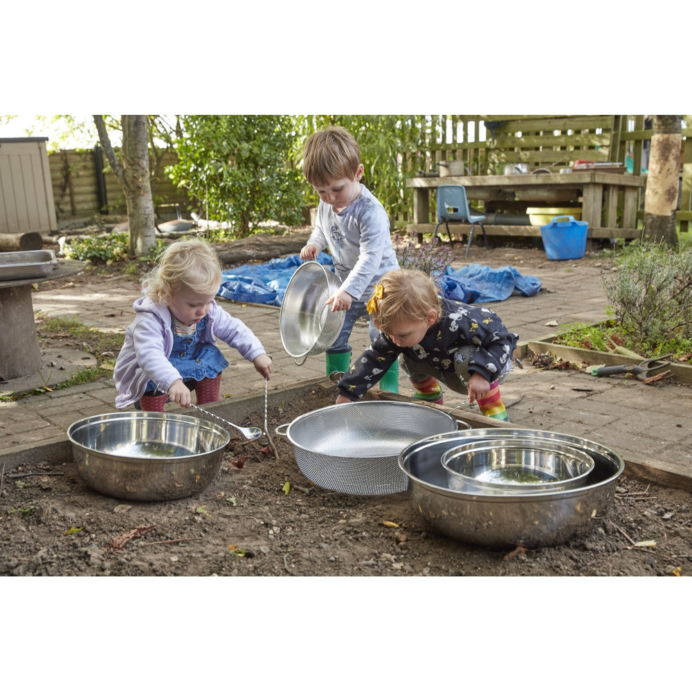 Metal Bowl and Colander Pack of 5