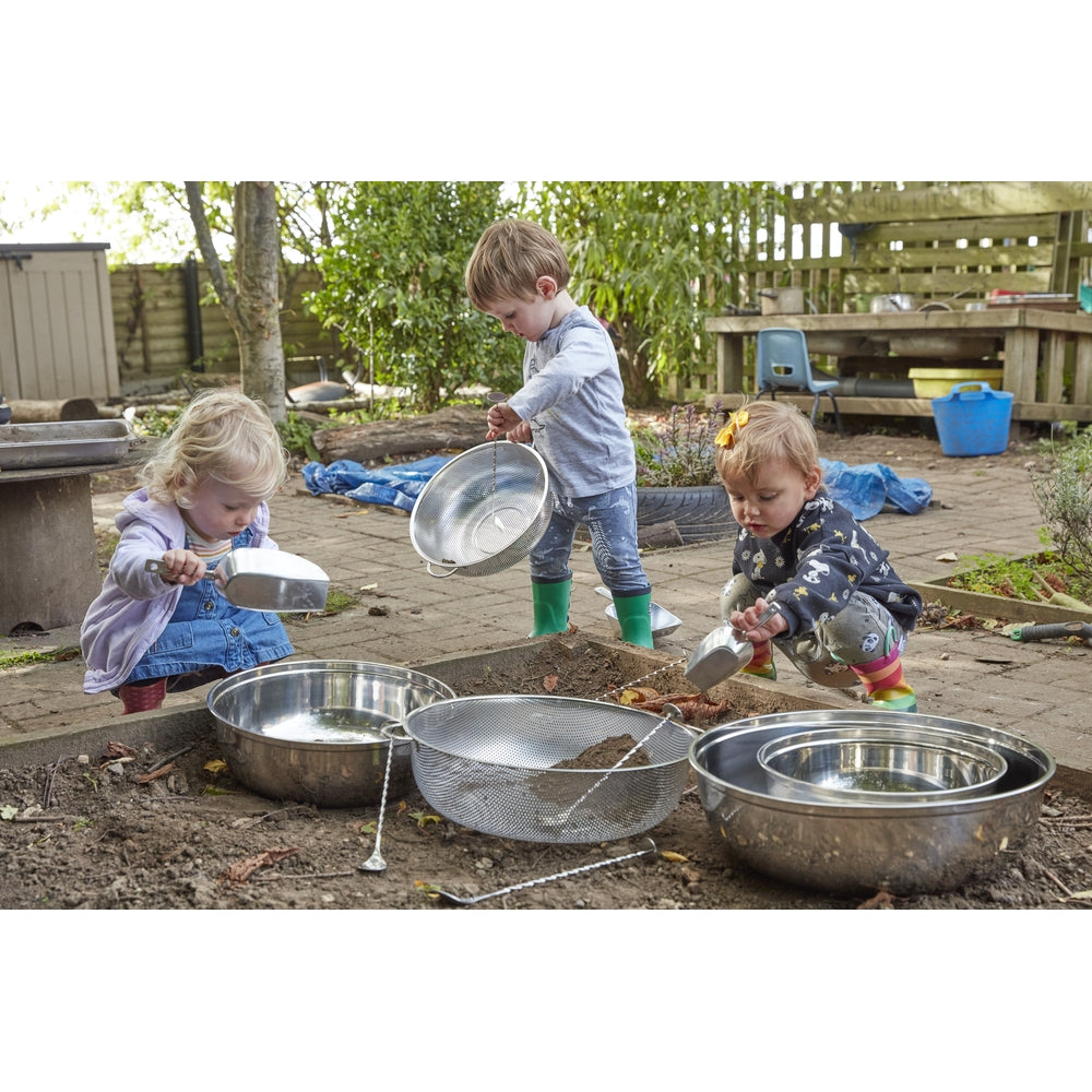 Metal Bowl and Colander Pack of 5