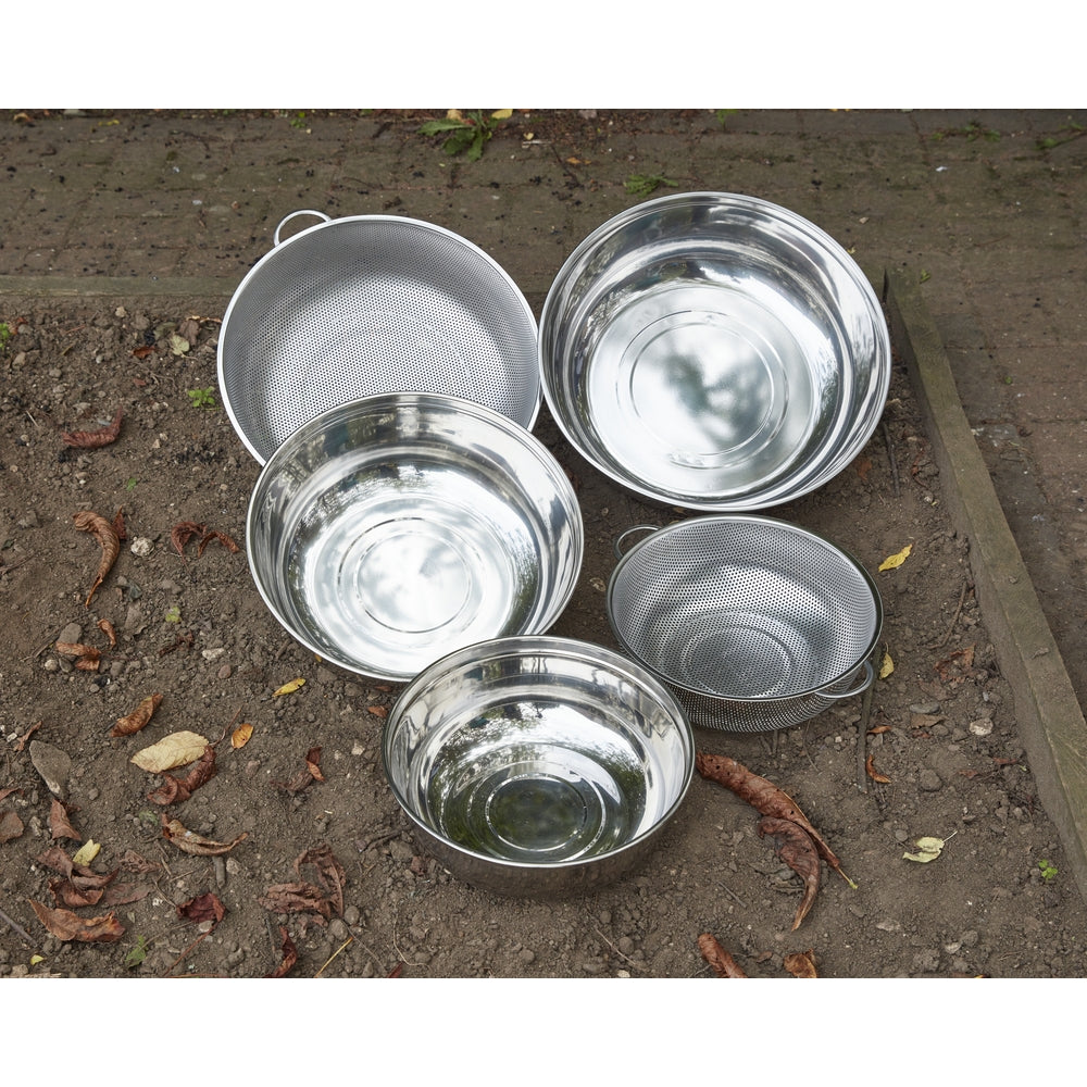 Metal Bowl and Colander Pack of 5
