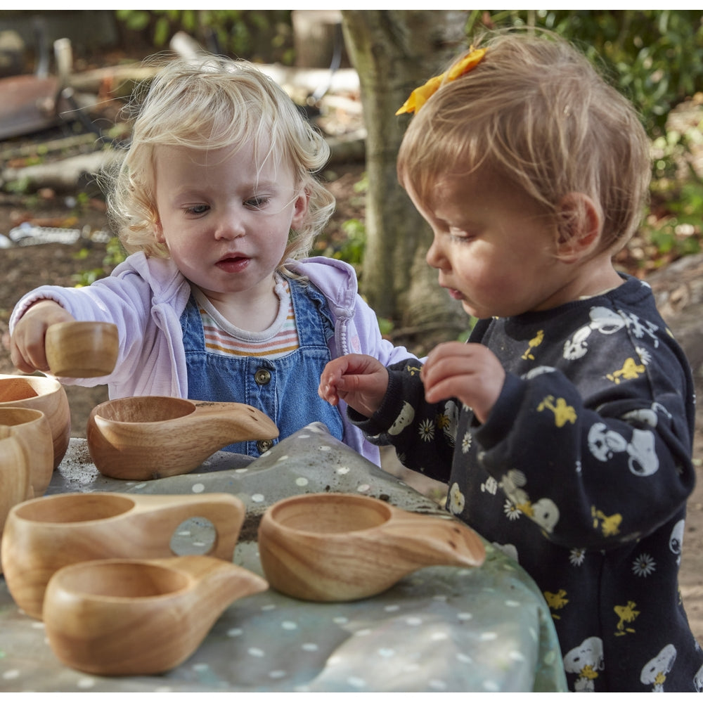 Assorted Wooden Cups Pack of 6