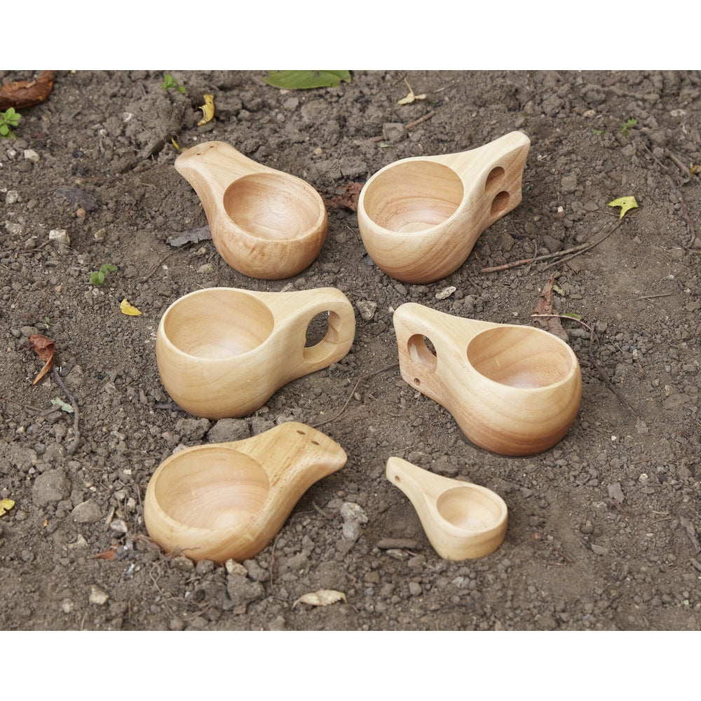 Assorted Wooden Cups Pack of 6