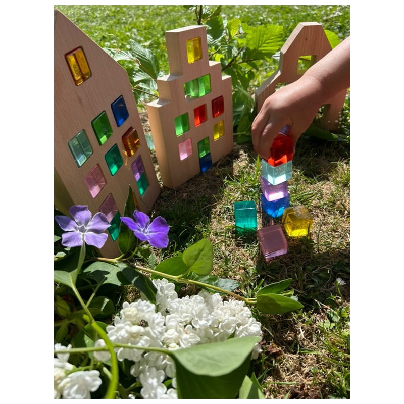 Rainbow Gem Buildings Pack of 36