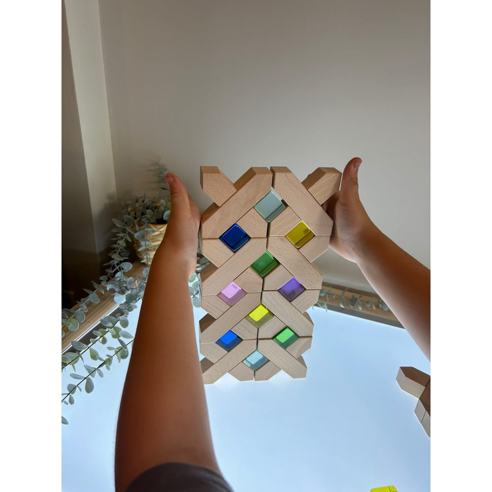 Rainbow Gems & Crosses Pack of 40